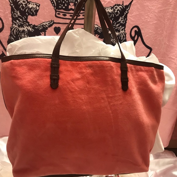 Rare 🦄peaches 🍑 n cream ☁️vintage velvet tote 💕 - Picture 5 of 11